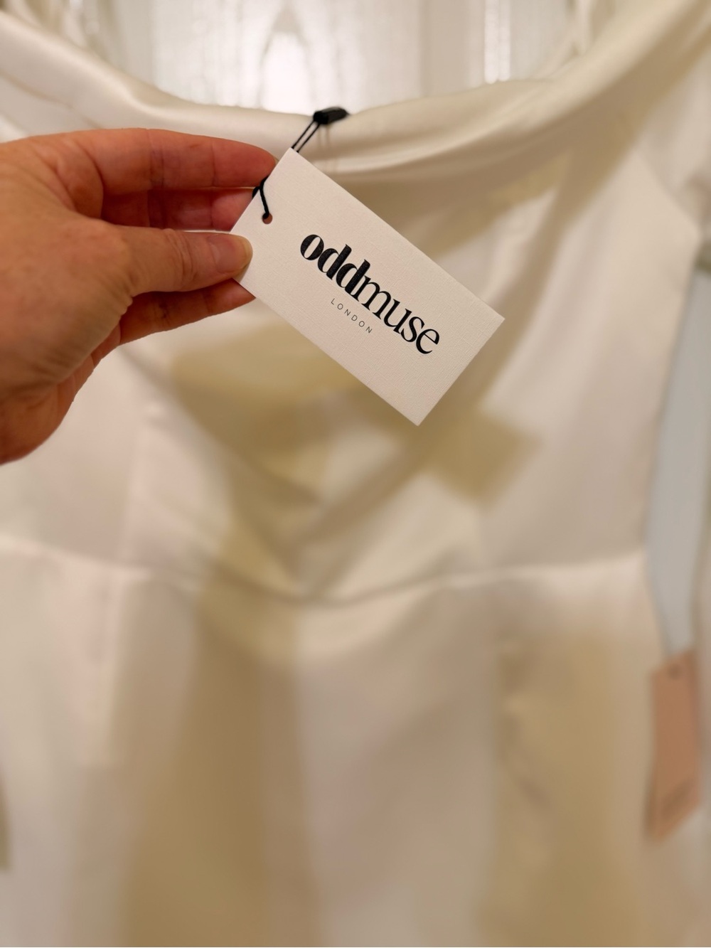 Off-Shoulder White Mini Dress - Picture 6 of 8